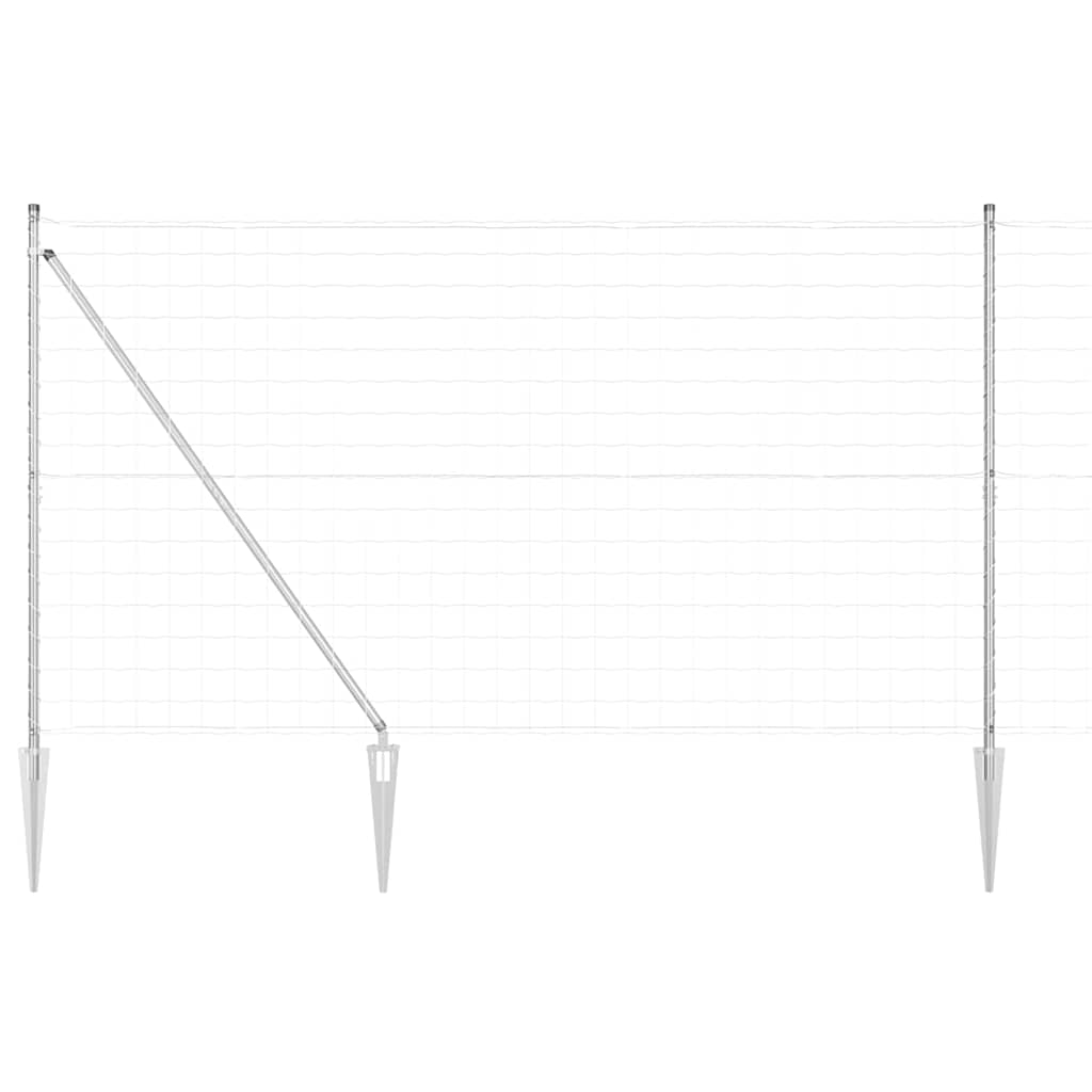 Recinzione in rete saldata zincata 10 x 1,6 m con punte