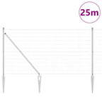 Recinzione in rete saldata zincata 25 x 1 m con punte