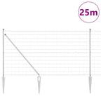 Recinzione in rete saldata 25 x 1,2 m con punte - Acciaio zincato