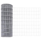 Recinzione in rete saldata zincata 50 x 0,4 m con pali e punte