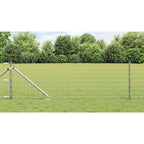 Recinzione in rete saldata zincata 10 x 0,6 m con pali