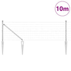 Recinzione in rete saldata zincata 10 x 0,6 m con pali