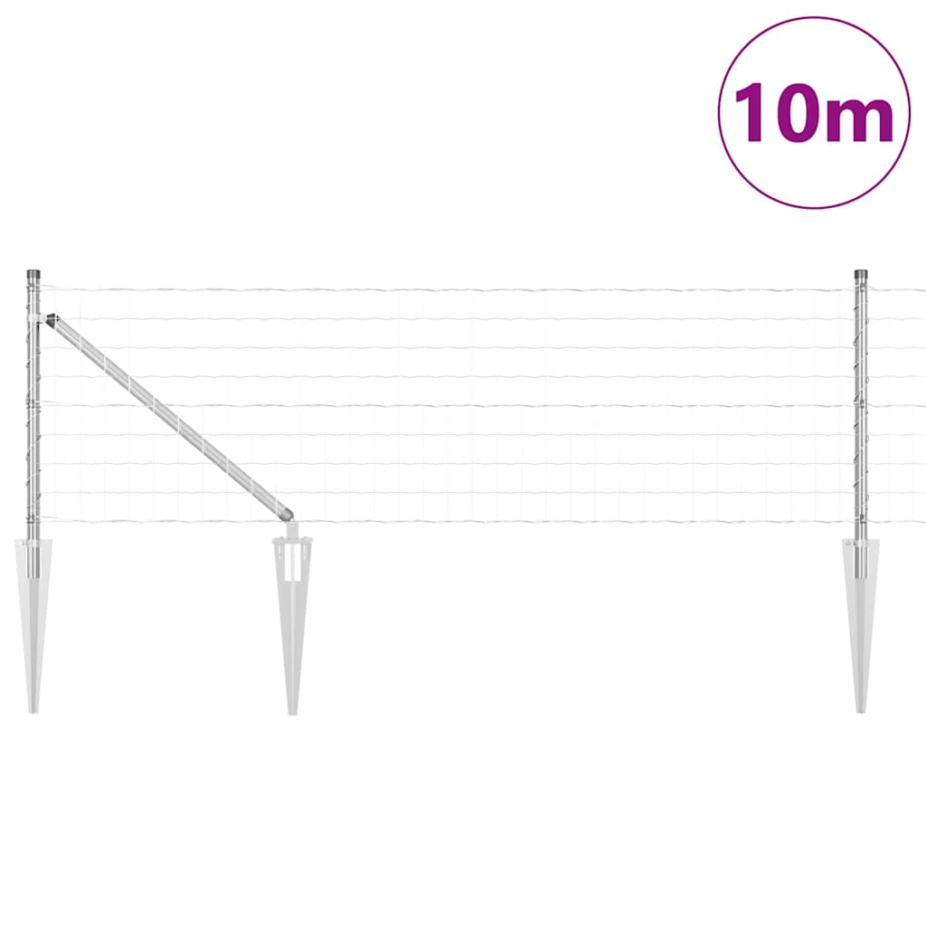 Recinzione in rete saldata zincata 10 x 0,8 m