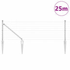 Recinzione in rete saldata zincata 25 x 0,4 m con pali e punte