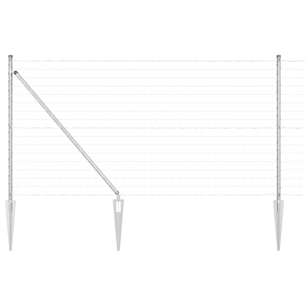 Recinzione in rete saldata zincata 25 x 1 m con punte