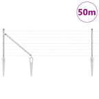 Recinzione in rete saldata zincata 50 x 0,4 m con pali