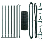 Recinzione Metallica Saldata con Base in Cemento 10x0,4m - Acciaio Rivestito PVC Verde