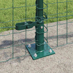 Recinzione Metallica Saldato con Base in Cemento 10x0,6 m - Acciaio PVC Verde