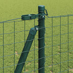 Recinzione Metallica Saldata Acciaio PVC Verde 10x1,2m con Base in Cemento