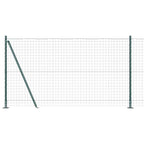 Recinzione Metallica Saldata Acciaio PVC Verde 10x1,2m con Base in Cemento