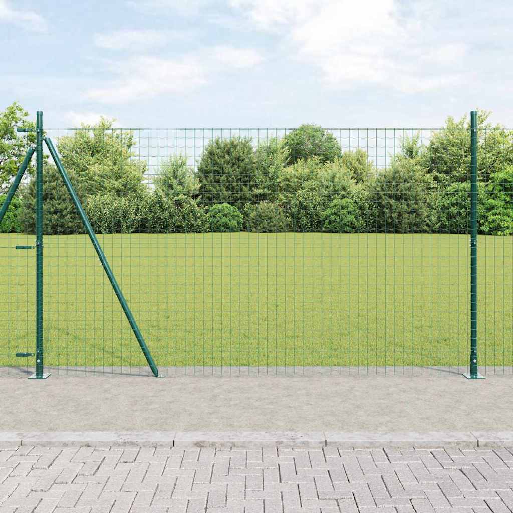 Recinzione Metallica Saldato con Base in Cemento 10 x 1,6 m