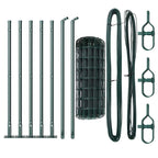 Recinzione Metallica Saldata Acciaio PVC Verde 10x0,4 m con Base in Cemento