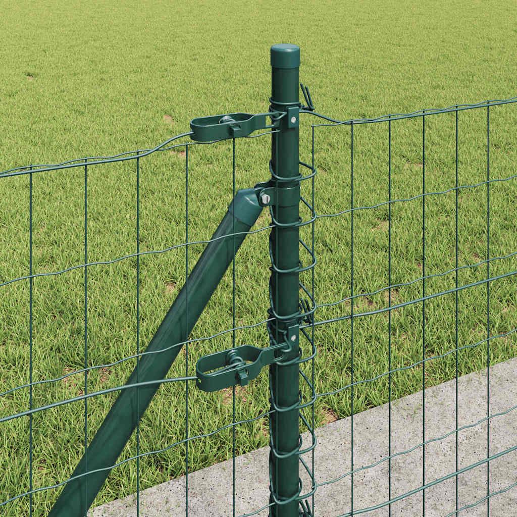 Recinzione Metallica Saldato Acciaio PVC 10 x 0,6 m con Base in Cemento