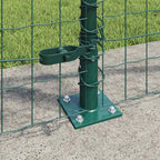 Recinzione Metallica Saldata con Base in Cemento 10 x 0,8 m - Acciaio Rivestito PVC Verde