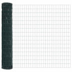 Recinzione Metallica Elettrosaldata con Base in Cemento 10 x 1,4 m Verde