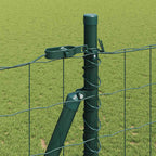 Recinzione Metallica Elettrosaldata con Base in Cemento 10x1,4 m - Verde