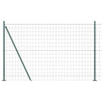 Recinzione Metallica Elettrosaldata con Base in Cemento 10x1,4 m - Verde