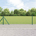 Recinzione Metallica Saldata con Base in Cemento 25 x 0,4 m Verde