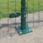 Recinzione Metallica Saldata con Base in Cemento 25 x 0,4 m - Acciaio Rivestito PVC Verde