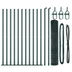 Recinzione Metallica Saldata 25x1,2 m con Base in Cemento - Acciaio Rivestito PVC Verde