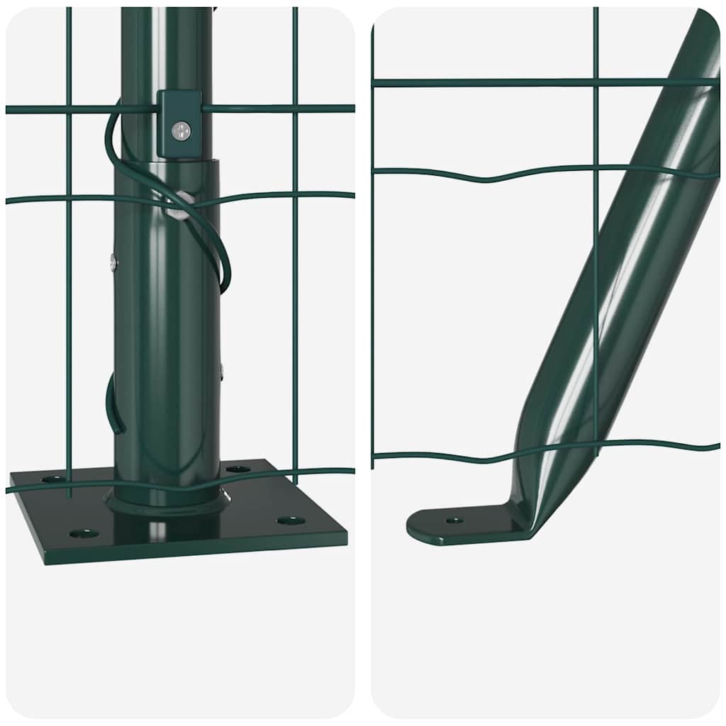 Recinzione Metallica Saldato con Base in Cemento 25x1,2 m