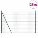 Recinzione Metallica Saldato con Base in Cemento 25x1,2 m