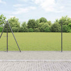 Recinzione Metallica Saldata con Base in Cemento 10x1,2 m
