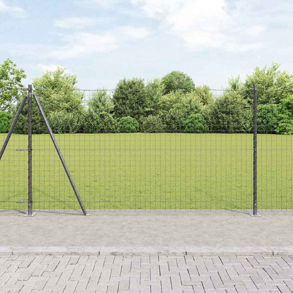 Recinzione Metallica Saldata con Base in Cemento 10x1,2 m