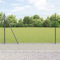 Recinzione Metallica Elettrosaldata con Base in Cemento 10x1,4 m