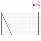 Recinzione Metallica Saldato 10 x 1,6 m con Base in Cemento - Acciaio Rivestito PVC Grigio
