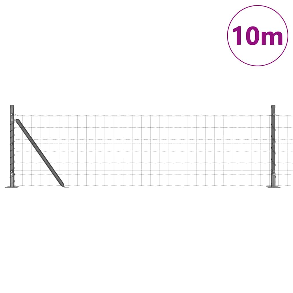 Recinzione Metallica Saldato con Base in Cemento 10x0,6 m