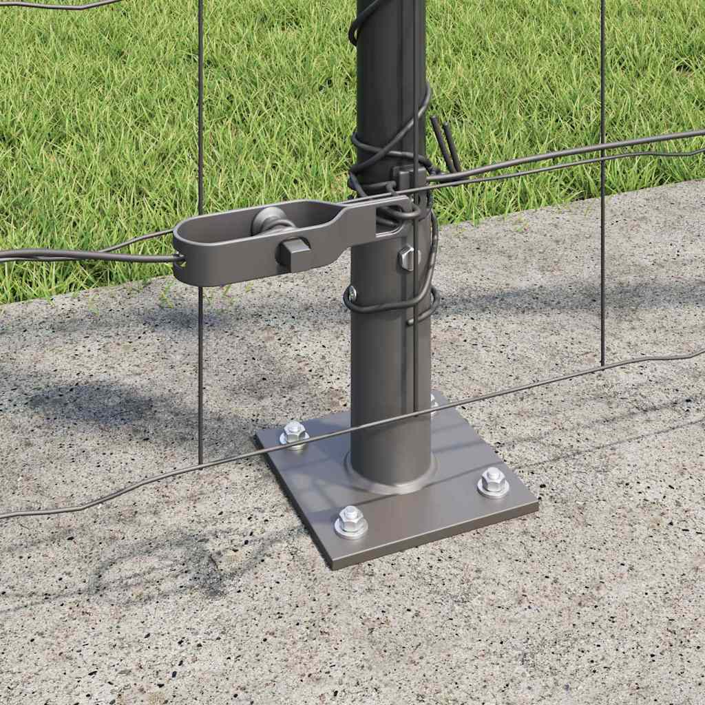 Recinzione Metallica Saldata Acciaio PVC 10x1,2m con Base in Cemento