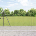 Recinzione Metallica Saldata Acciaio PVC 10x1,2m con Base in Cemento