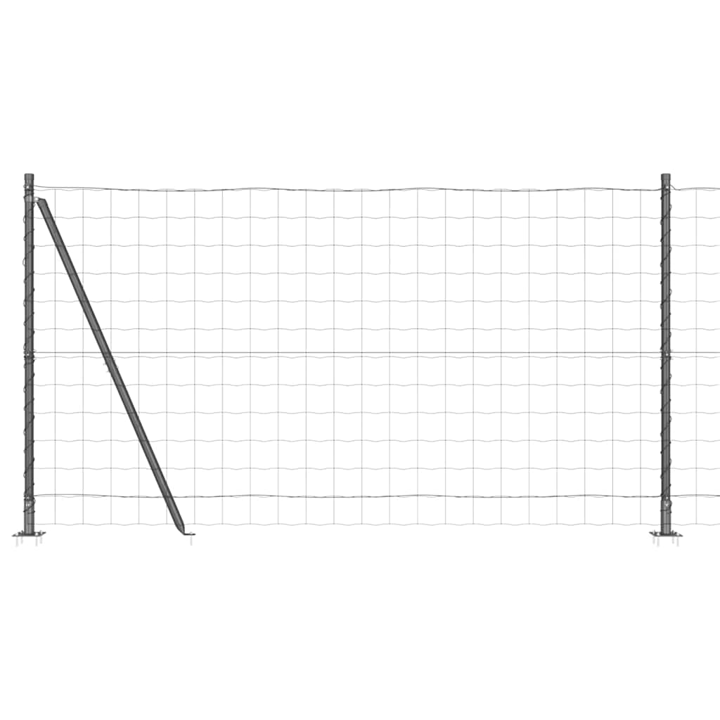 Recinzione Metallica Saldata Acciaio PVC 10x1,2m con Base in Cemento