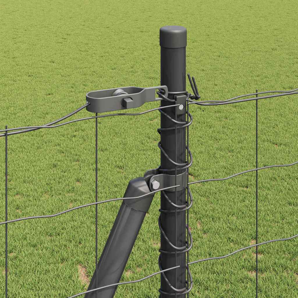Recinzione Metallica Saldato con Base in Cemento 10x1,5 m