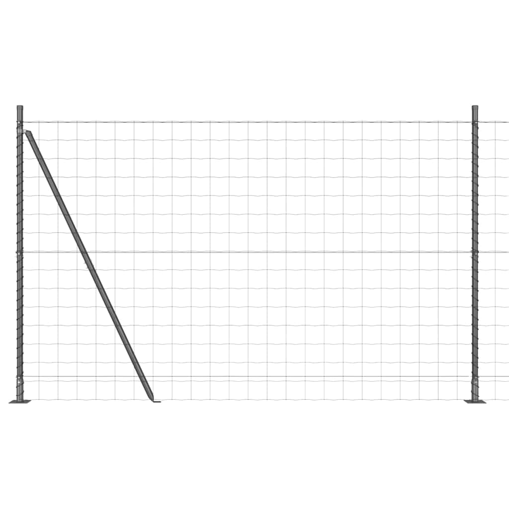 Recinzione Metallica Saldato con Base in Cemento 10 x 1,6 m