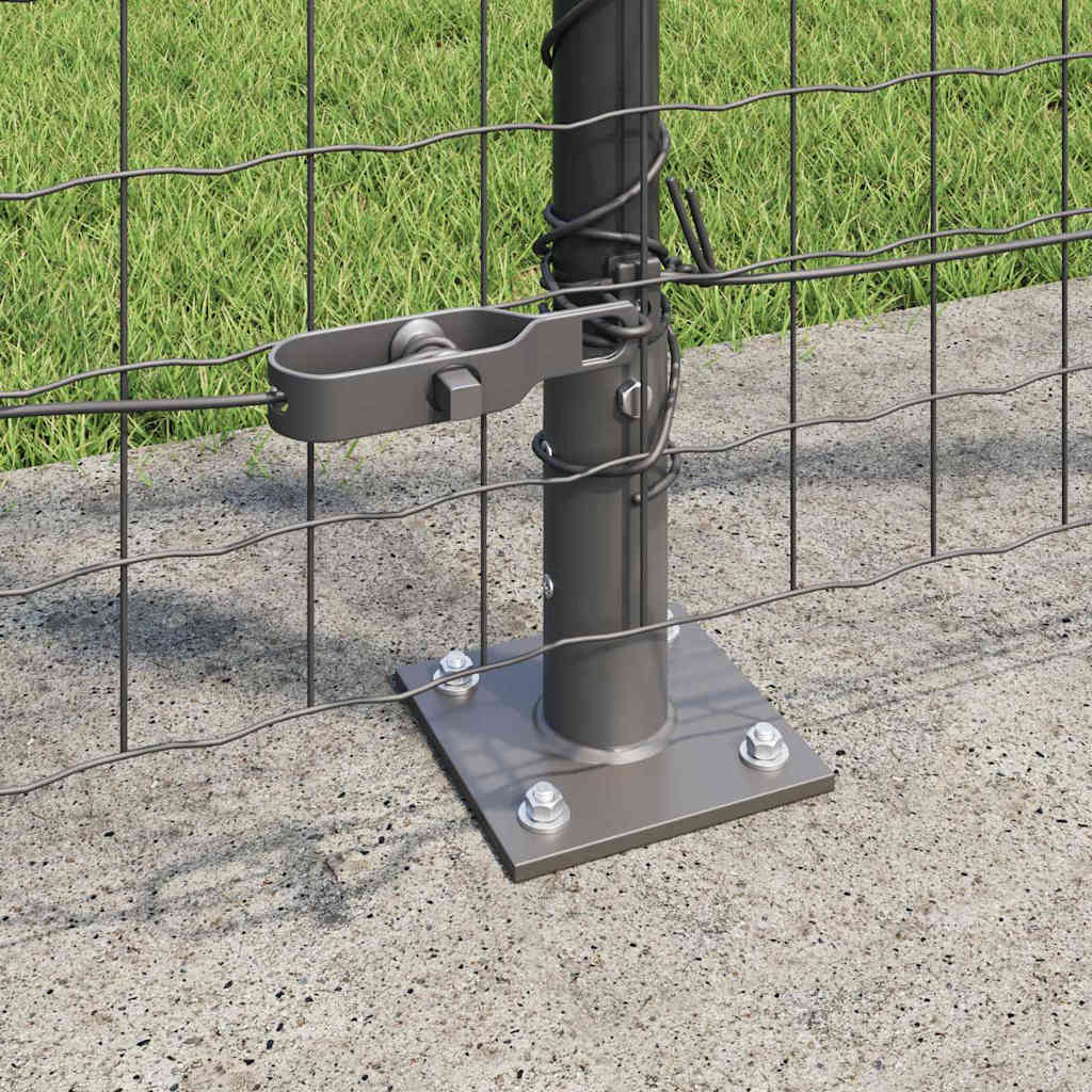 Recinzione Metallica Saldata in Acciaio PVC 25x1,2 m con Base in Cemento
