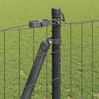 Recinzione Metallica Saldata Grigio - Acciaio PVC 25 x 1,2 m con Base in Cemento