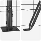 Recinzione Metallica Saldato Acciaio PVC Grigio 25x1 m con Base in Cemento