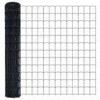 Recinzione Metallica Saldato Acciaio PVC Grigio 25x1 m con Base in Cemento