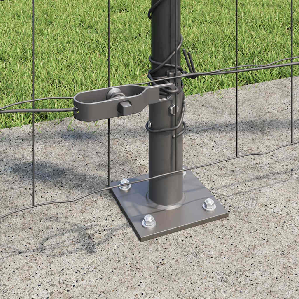 Recinzione Metallica Saldata con Base in Cemento 25x1,2 m