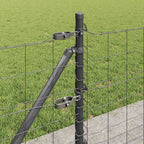 Recinzione Metallica Saldata con Base in Cemento 25 x 0,4 m - Acciaio Rivestito PVC Grigio