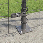 Recinzione Metallica Saldata con Base in Cemento 25 x 0,8 m - Grigio