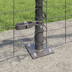 Recinzione Metallica Saldato 50 x 0,6 m con Base in Cemento - Acciaio Rivestito PVC Grigio