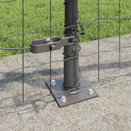 Recinzione Metallica Saldato in Acciaio PVC 10x0,6 m con Base in Cemento