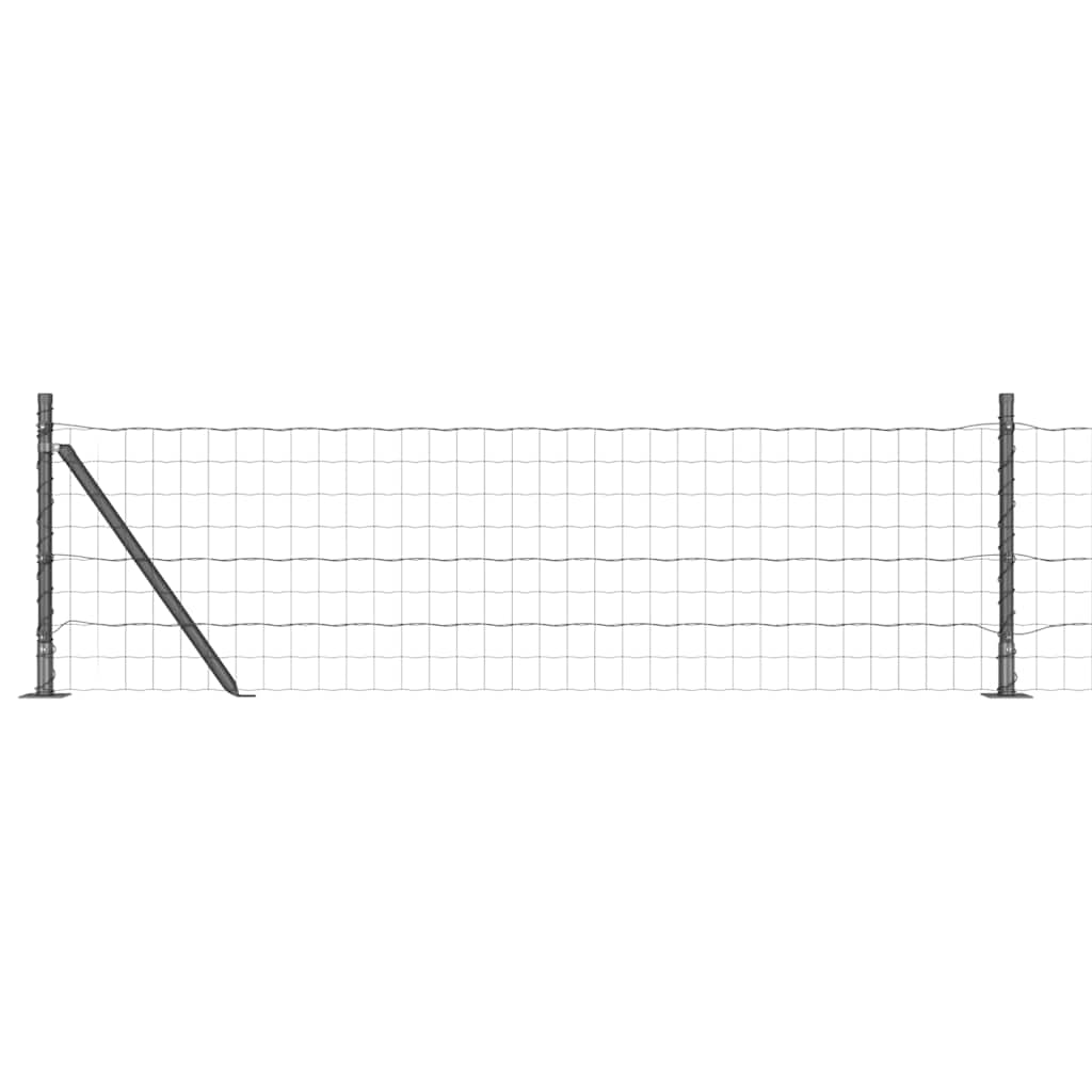 Recinzione Metallica Saldato con Base in Cemento 25 x 0,6 m