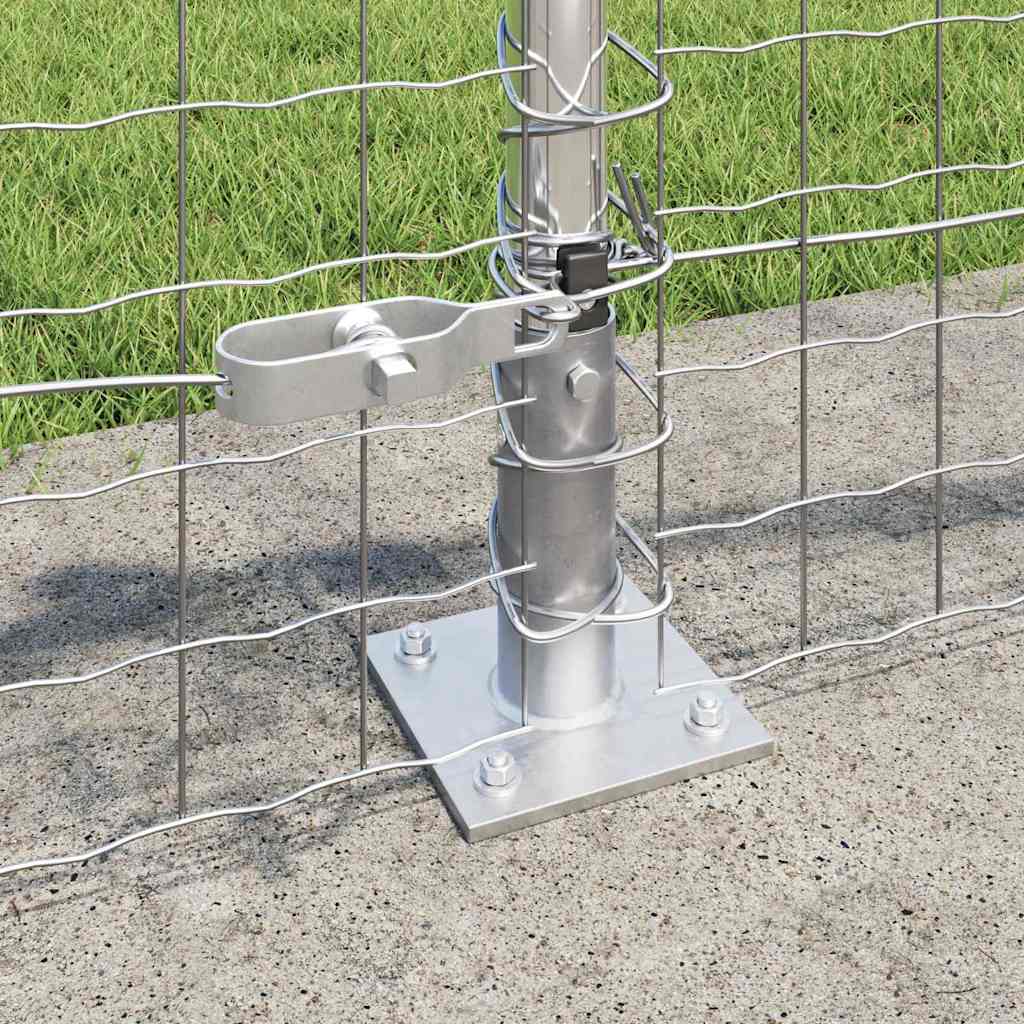 Recinzione Metallica Saldata con Base in Cemento 10x0,4 m