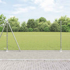 Recinzione Metallica Saldata in Acciaio Zincato 10 x 1,2 m con Base in Cemento
