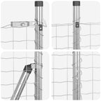 Recinzione Metallica Elettrosaldata con Base in Cemento 10x1,4 m