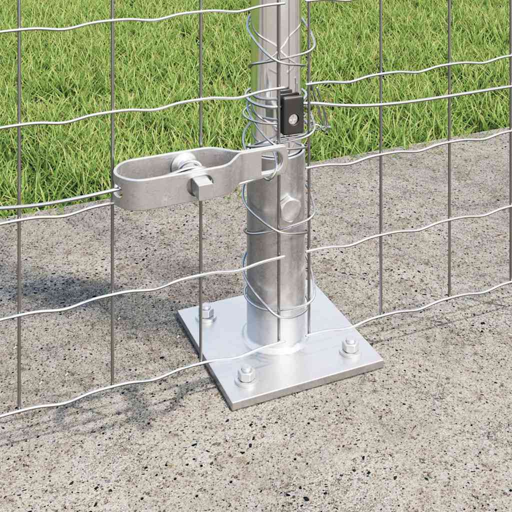 Recinzione Metallica Elettrosaldata con Base in Cemento 10x1,4 m